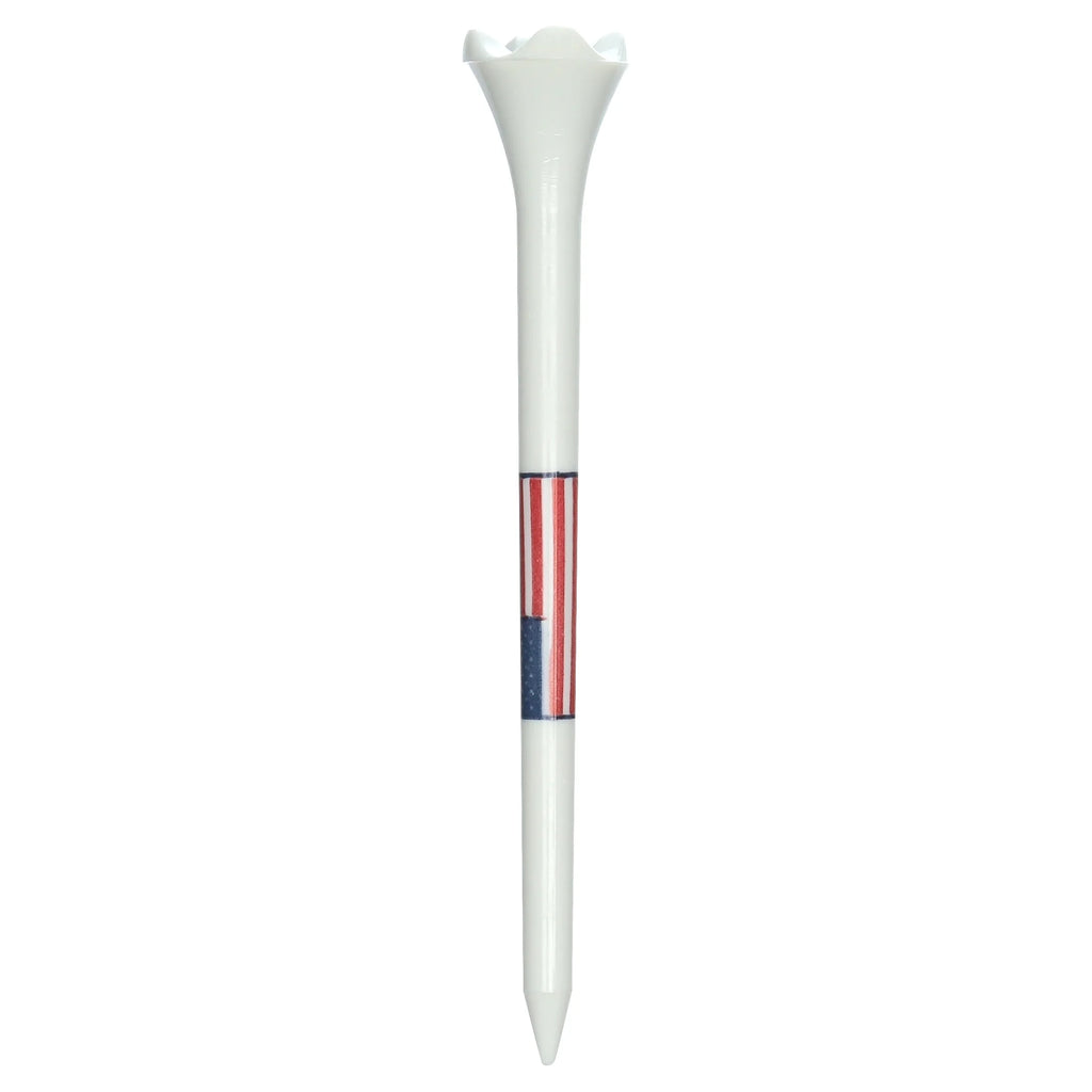 Pride Performance Flag Plastic Golf Tees – Low-Resistance Head, 3.25" Durable Plastic for Golfing, Enhanced Stability, 25 Count