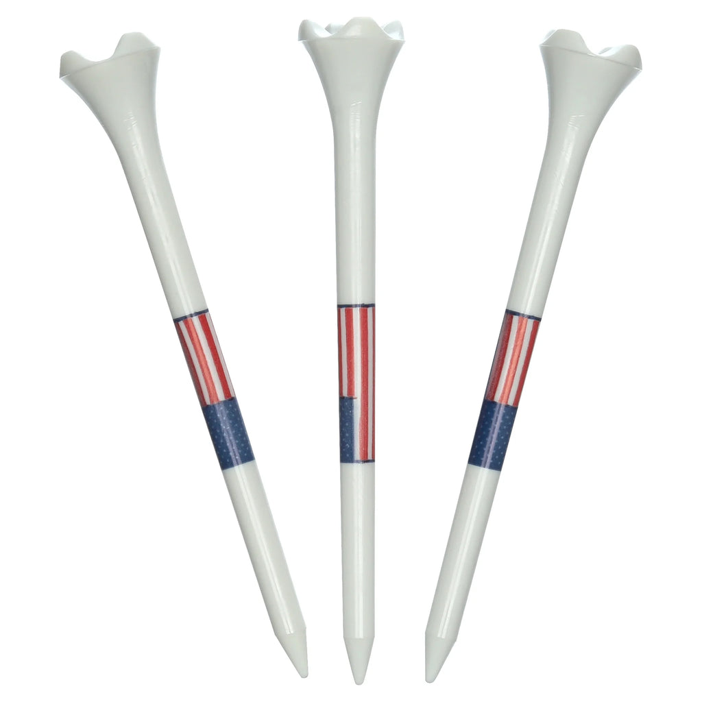 Pride Performance Flag Plastic Golf Tees – Low-Resistance Head, 3.25" Durable Plastic for Golfing, Enhanced Stability, 25 Count