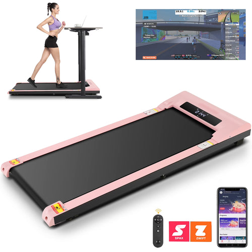 ANCHEER Walking Pad, 2 in 1 under Desk Treadmill with Remote Control、Led Display, 300 Lbs Portable Treadmill for Home/Office (Gray)